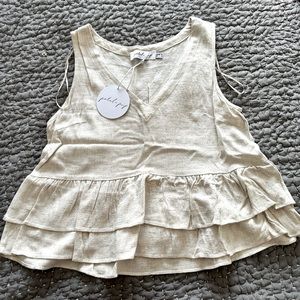 Petal + Pup Semi-Cropped Tank Top, New with Tags, Size 4